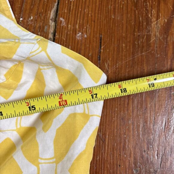 Lilly Pulitzer Jacqueline Dress Size 8 Yellow White Shift Silk Blend Sun Dress - Picture 4 of 7